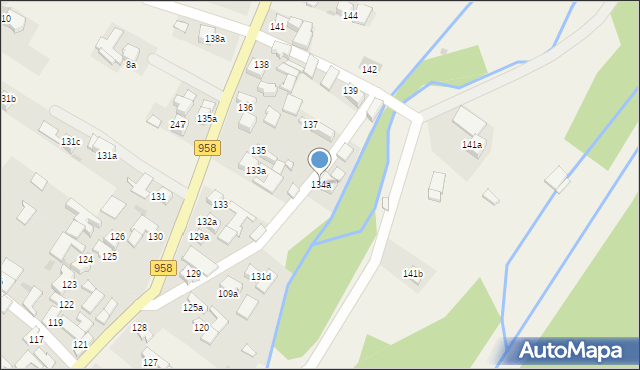 Podczerwone, Podczerwone, 134a, mapa Podczerwone