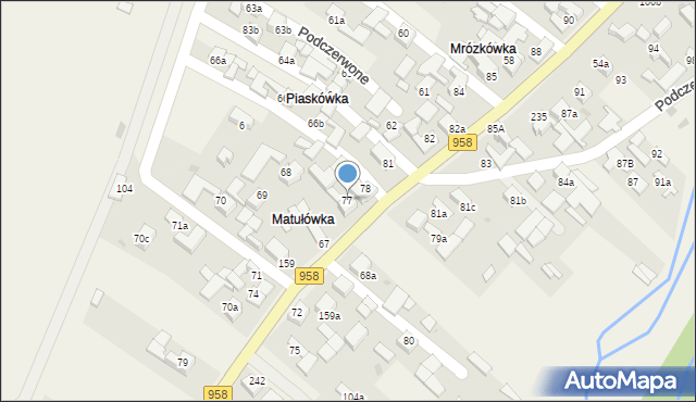 Podczerwone, Podczerwone, 77, mapa Podczerwone