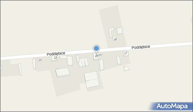 Poddębice, Poddębice, 16, mapa Poddębice