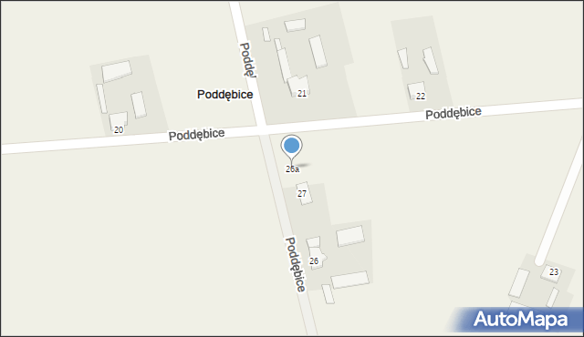 Poddębice, Poddębice, 26a, mapa Poddębice