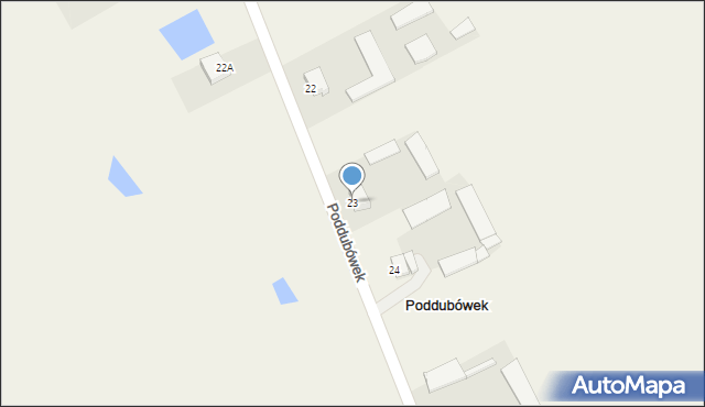 Poddubówek, Poddubówek, 23, mapa Poddubówek