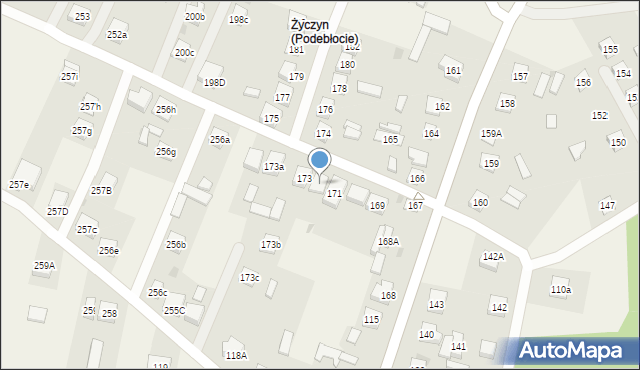 Podebłocie, Podebłocie, 172, mapa Podebłocie