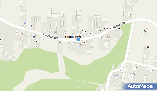 Podebłocie, Podebłocie, 33, mapa Podebłocie