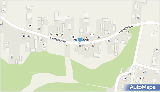 Podebłocie, Podebłocie, 35, mapa Podebłocie