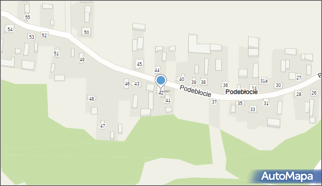 Podebłocie, Podebłocie, 42, mapa Podebłocie