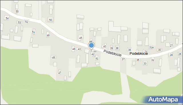 Podebłocie, Podebłocie, 42A, mapa Podebłocie