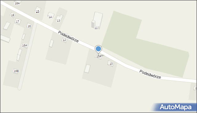 Podedwórze, Podedwórze, 10A, mapa Podedwórze