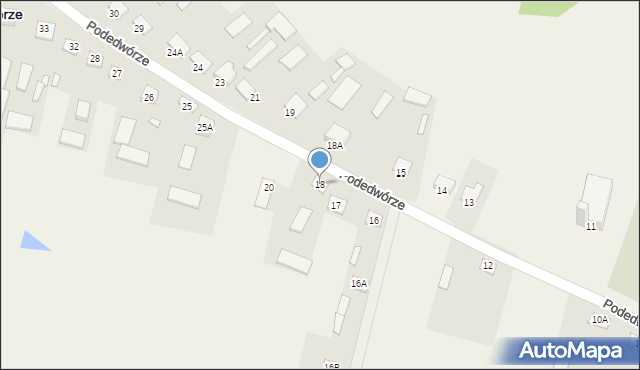 Podedwórze, Podedwórze, 18, mapa Podedwórze