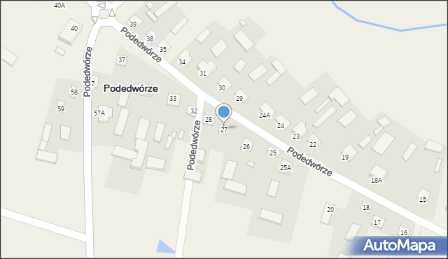 Podedwórze, Podedwórze, 27, mapa Podedwórze