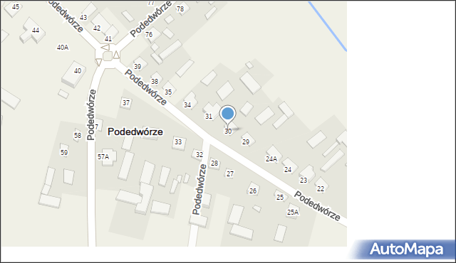 Podedwórze, Podedwórze, 30, mapa Podedwórze