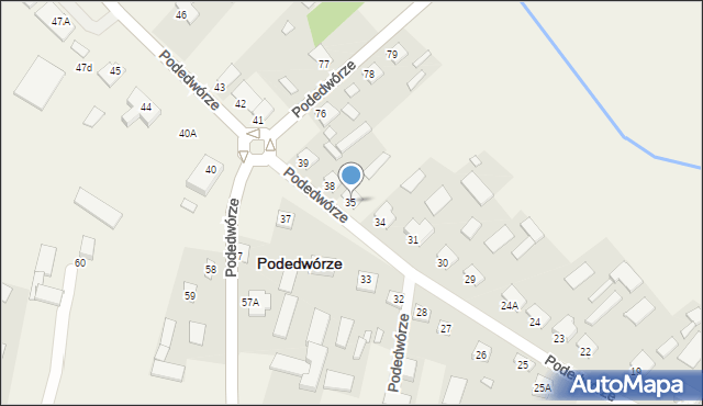 Podedwórze, Podedwórze, 35, mapa Podedwórze