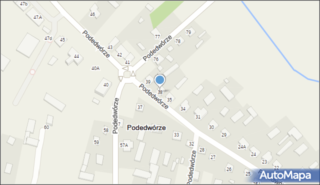 Podedwórze, Podedwórze, 38, mapa Podedwórze