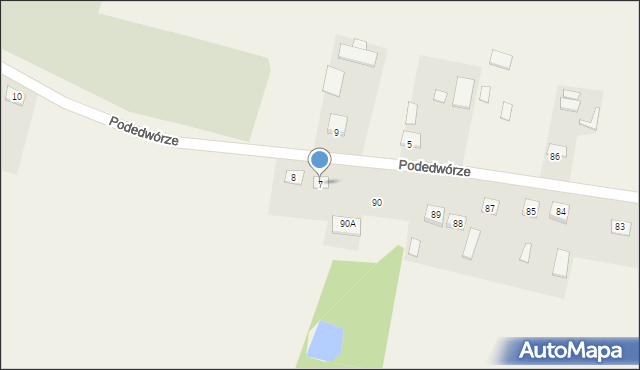 Podedwórze, Podedwórze, 7, mapa Podedwórze