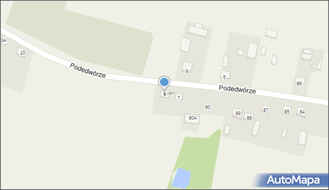 Podedwórze, Podedwórze, 8, mapa Podedwórze