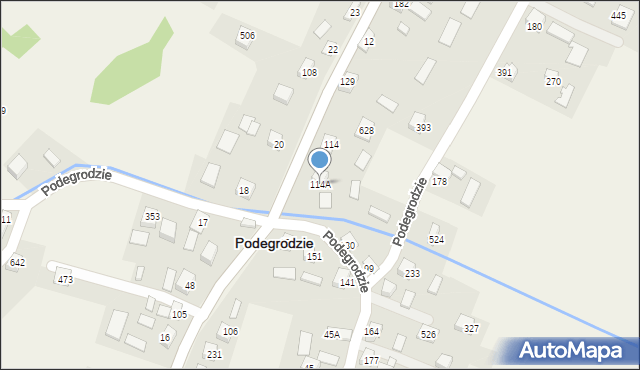 Podegrodzie, Podegrodzie, 114A, mapa Podegrodzie