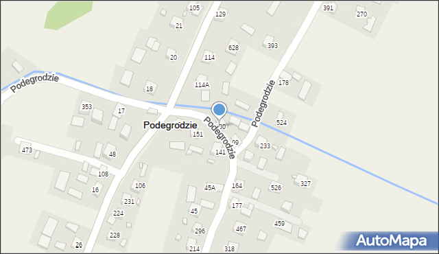 Podegrodzie, Podegrodzie, 130, mapa Podegrodzie