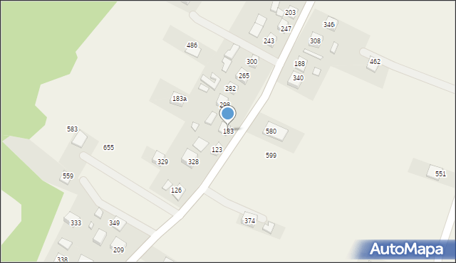 Podegrodzie, Podegrodzie, 183, mapa Podegrodzie