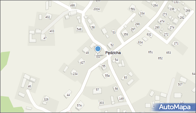 Podegrodzie, Podegrodzie, 19, mapa Podegrodzie