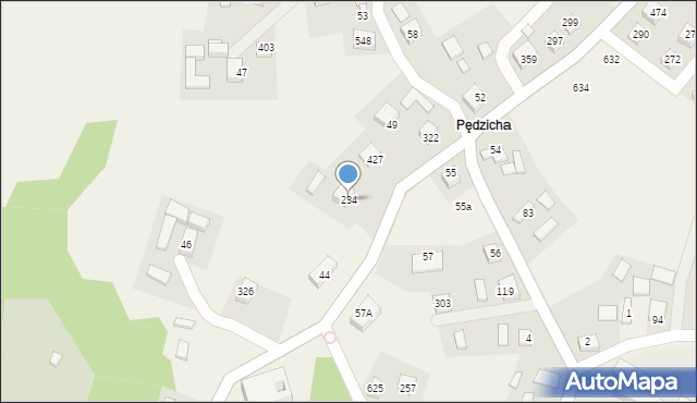 Podegrodzie, Podegrodzie, 234, mapa Podegrodzie