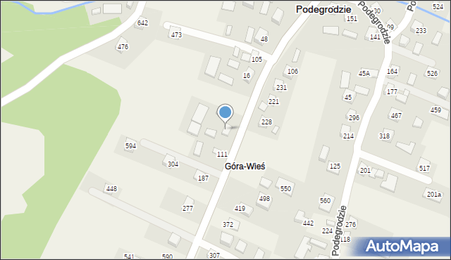 Podegrodzie, Podegrodzie, 26, mapa Podegrodzie