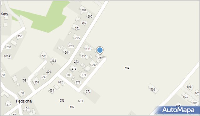 Podegrodzie, Podegrodzie, 269, mapa Podegrodzie