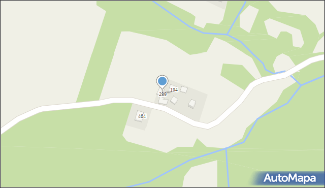 Podegrodzie, Podegrodzie, 289, mapa Podegrodzie