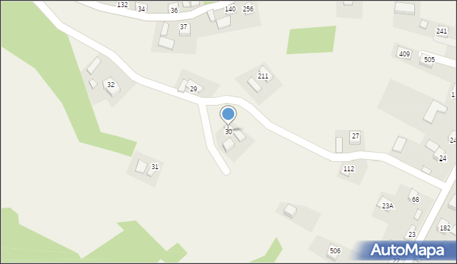 Podegrodzie, Podegrodzie, 30, mapa Podegrodzie