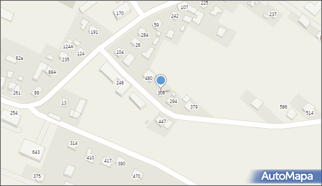 Podegrodzie, Podegrodzie, 306, mapa Podegrodzie