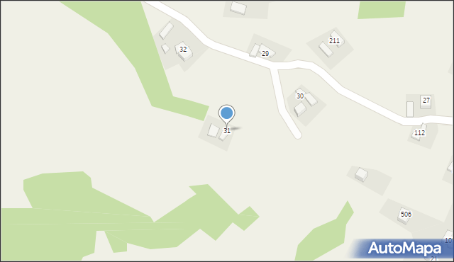 Podegrodzie, Podegrodzie, 31, mapa Podegrodzie