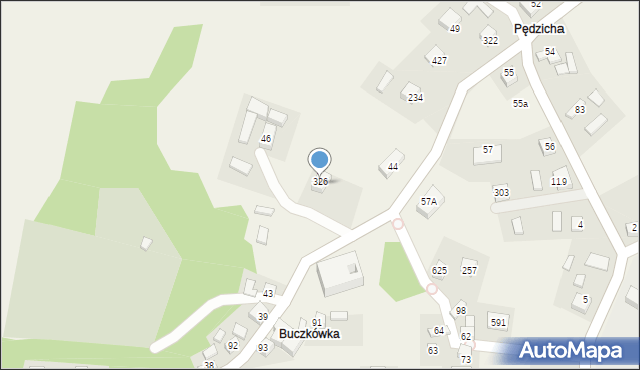 Podegrodzie, Podegrodzie, 326, mapa Podegrodzie