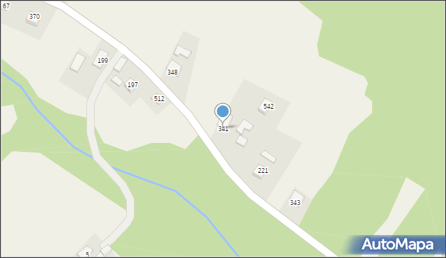 Podegrodzie, Podegrodzie, 341, mapa Podegrodzie