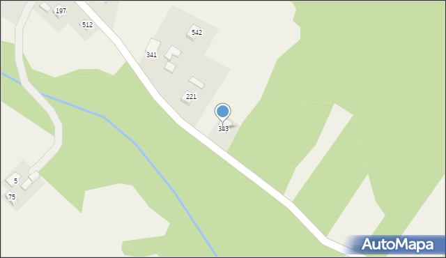 Podegrodzie, Podegrodzie, 343, mapa Podegrodzie