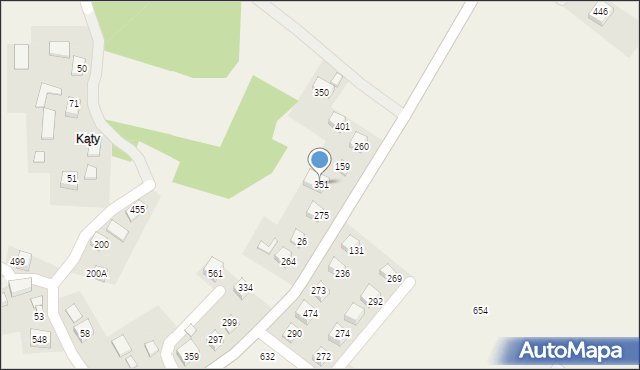 Podegrodzie, Podegrodzie, 351, mapa Podegrodzie