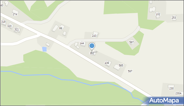 Podegrodzie, Podegrodzie, 362, mapa Podegrodzie