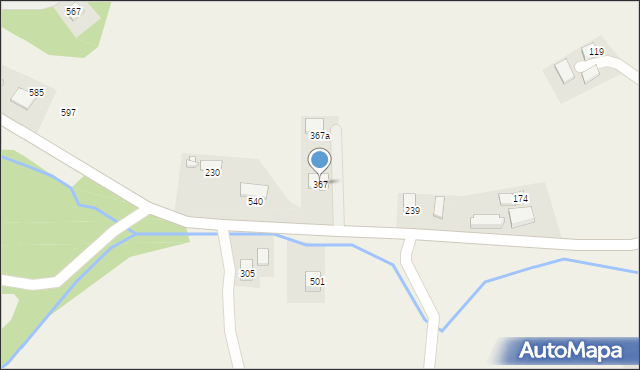 Podegrodzie, Podegrodzie, 367, mapa Podegrodzie