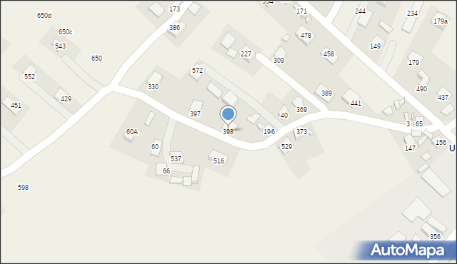 Podegrodzie, Podegrodzie, 398, mapa Podegrodzie