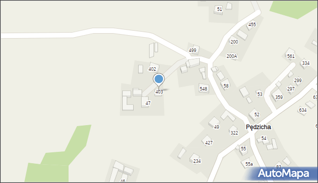 Podegrodzie, Podegrodzie, 403, mapa Podegrodzie