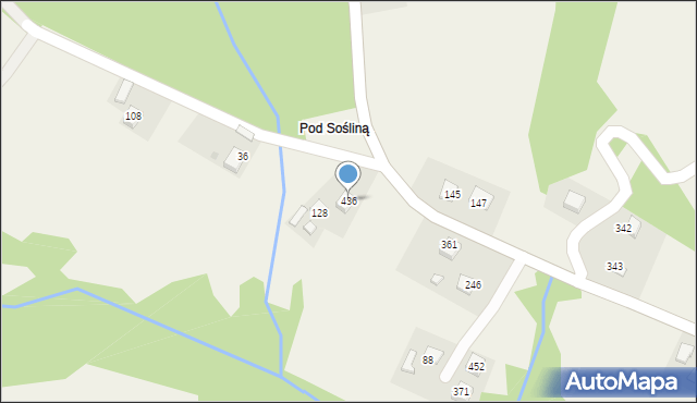 Podegrodzie, Podegrodzie, 436, mapa Podegrodzie