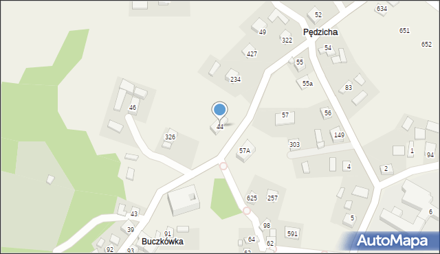 Podegrodzie, Podegrodzie, 44, mapa Podegrodzie