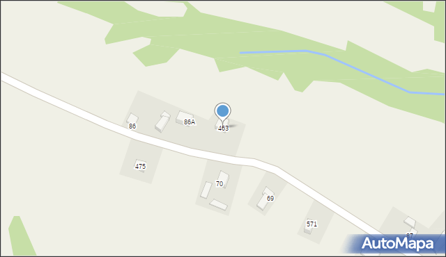 Podegrodzie, Podegrodzie, 463, mapa Podegrodzie