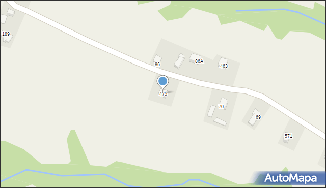 Podegrodzie, Podegrodzie, 475, mapa Podegrodzie