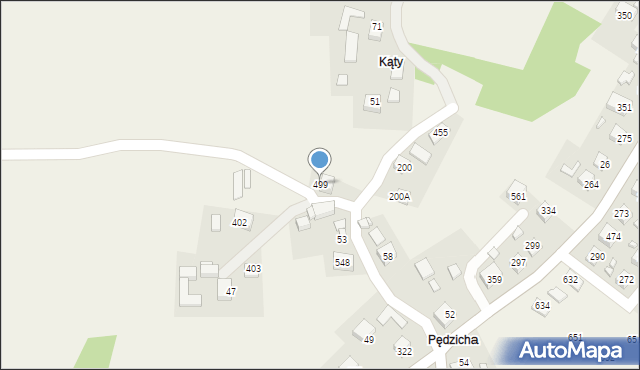 Podegrodzie, Podegrodzie, 499, mapa Podegrodzie