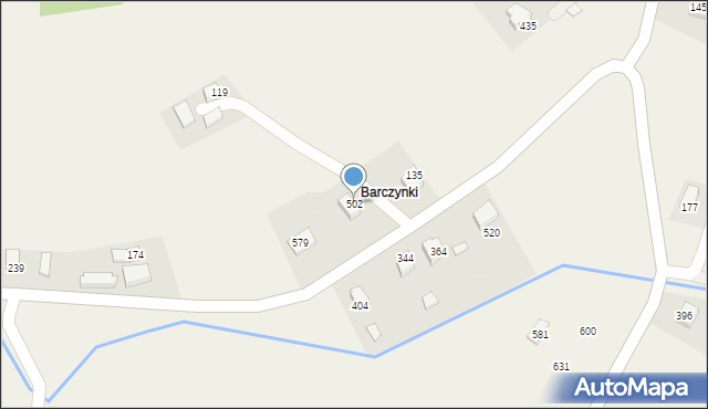 Podegrodzie, Podegrodzie, 502, mapa Podegrodzie