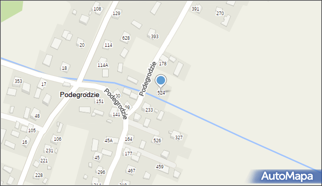 Podegrodzie, Podegrodzie, 524, mapa Podegrodzie