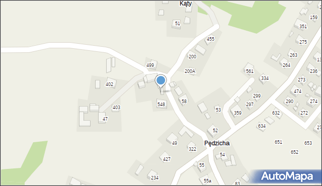 Podegrodzie, Podegrodzie, 53, mapa Podegrodzie