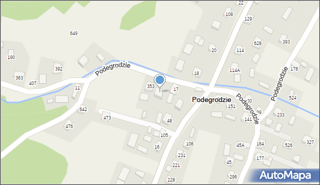 Podegrodzie, Podegrodzie, 536, mapa Podegrodzie