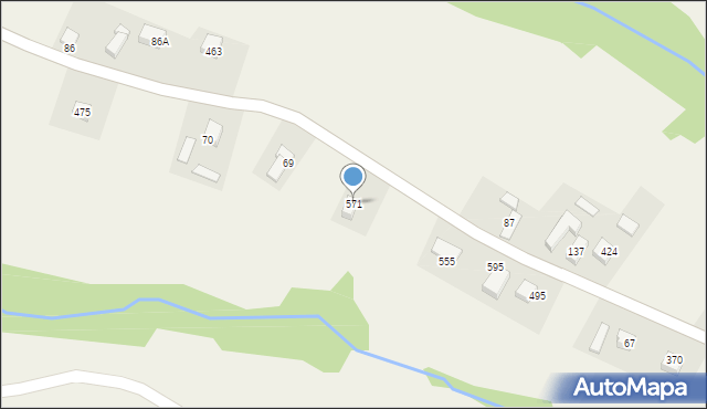 Podegrodzie, Podegrodzie, 571, mapa Podegrodzie