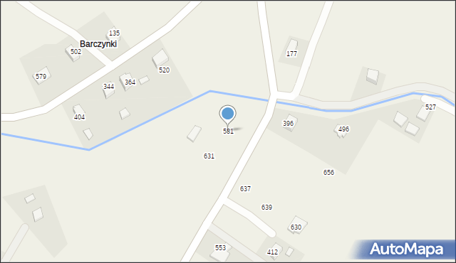 Podegrodzie, Podegrodzie, 581, mapa Podegrodzie