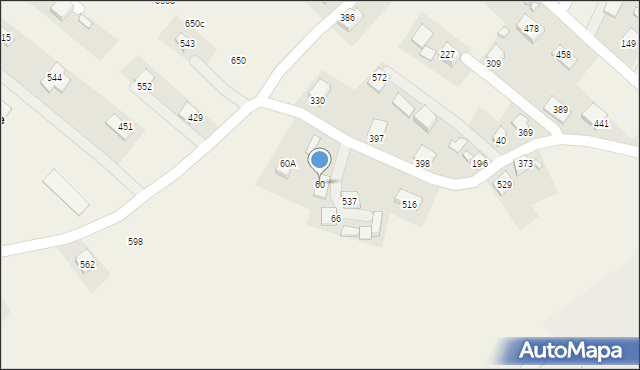 Podegrodzie, Podegrodzie, 60, mapa Podegrodzie