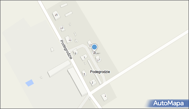 Podegrodzie, Podegrodzie, 19A, mapa Podegrodzie